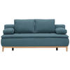 BOXSPRINGSOFA in Webstoff Türkis  - Türkis/Eichefarben, Design, Holz/Textil (202/78/93/100cm) - Venda