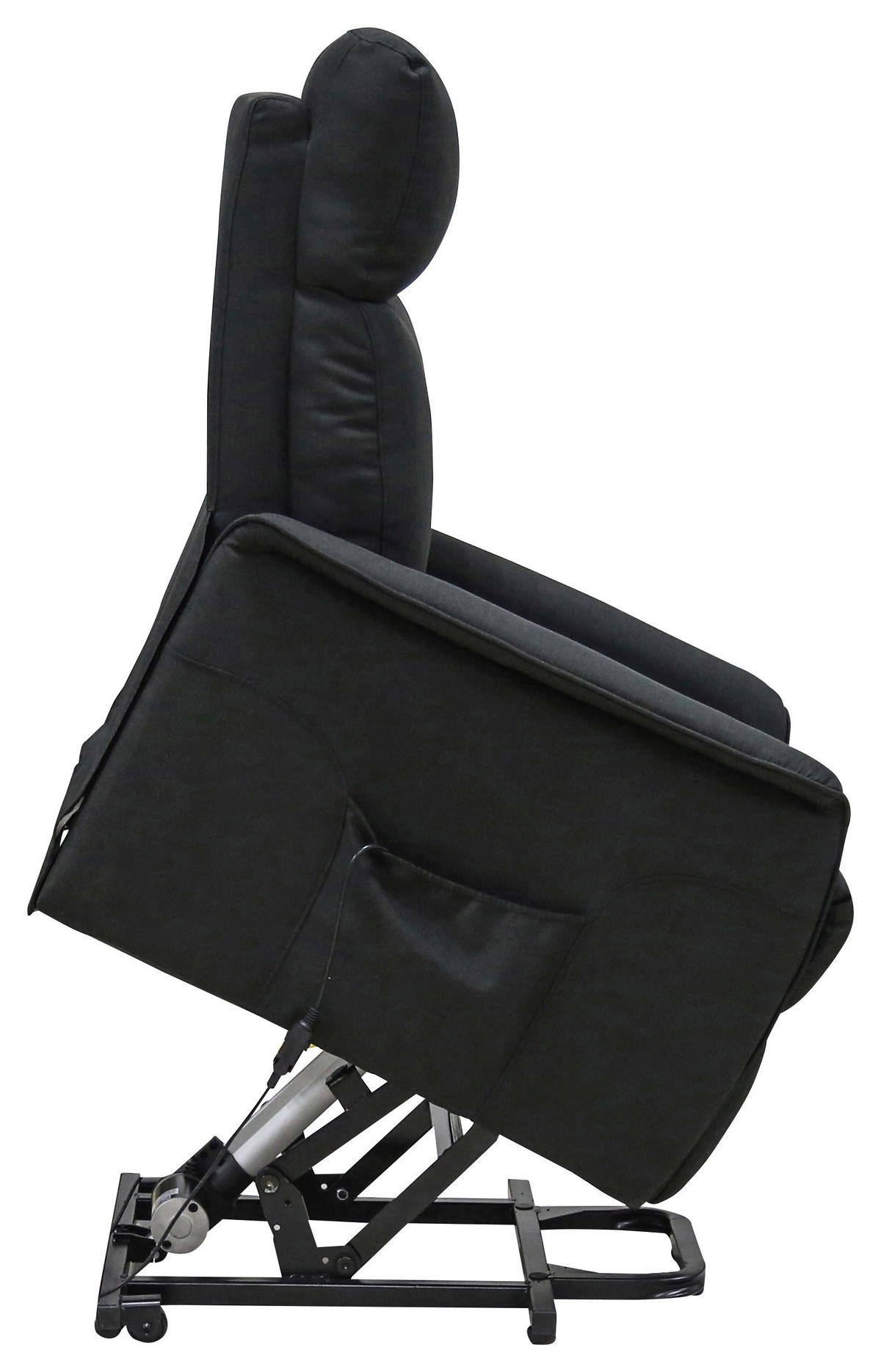 FERNSEHSESSEL  mit Webstoff Anthrazit  - Anthrazit/Schwarz, KONVENTIONELL, Textil/Metall (66/80-97/90-159,5cm) - MID.YOU