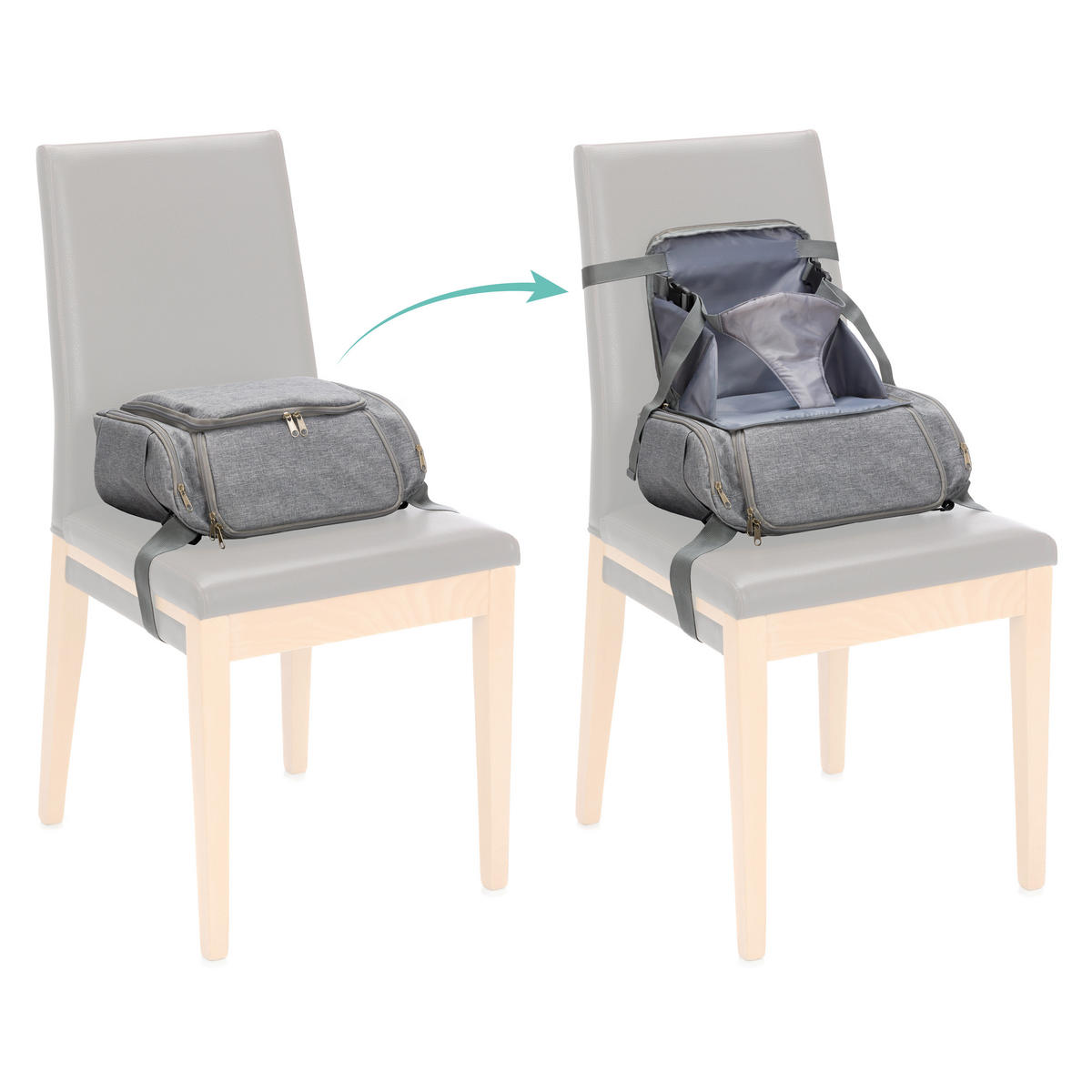 TISCHSITZ  - Grau, Basics, Textil (15/30/35cm) - Fillikid