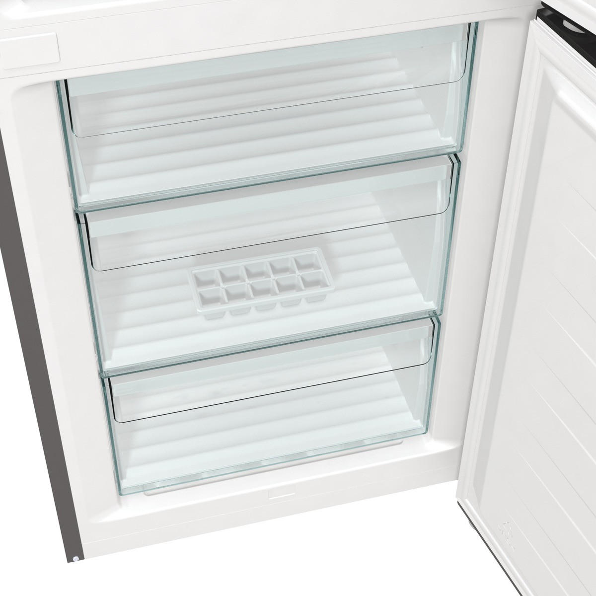 KÜHL-GEFRIER-KOMBINATION N61EA2XL4  - Edelstahlfarben, Basics, Glas/Kunststoff (60/185/59,2cm) - Gorenje