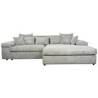 ECKSOFA Grau Cord Zierkissen, Rückenkissen, Rücken echt  - Schwarz/Grau, MODERN, Kunststoff/Textil (300/208cm) - Carryhome