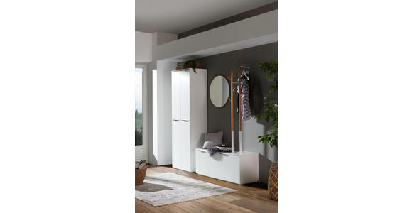 GARDEROBE - Eichefarben/Weiß, Design, Holz/Holzwerkstoff (120,4/47/40/205cm) - Hom`in
