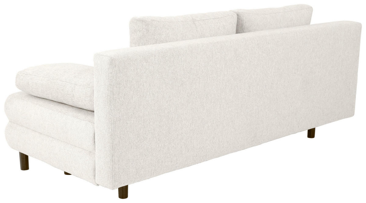 SCHLAFSOFA in Webstoff Creme  - Creme/Schwarz, Design, Textil/Metall (197/84/92,5cm) - home24