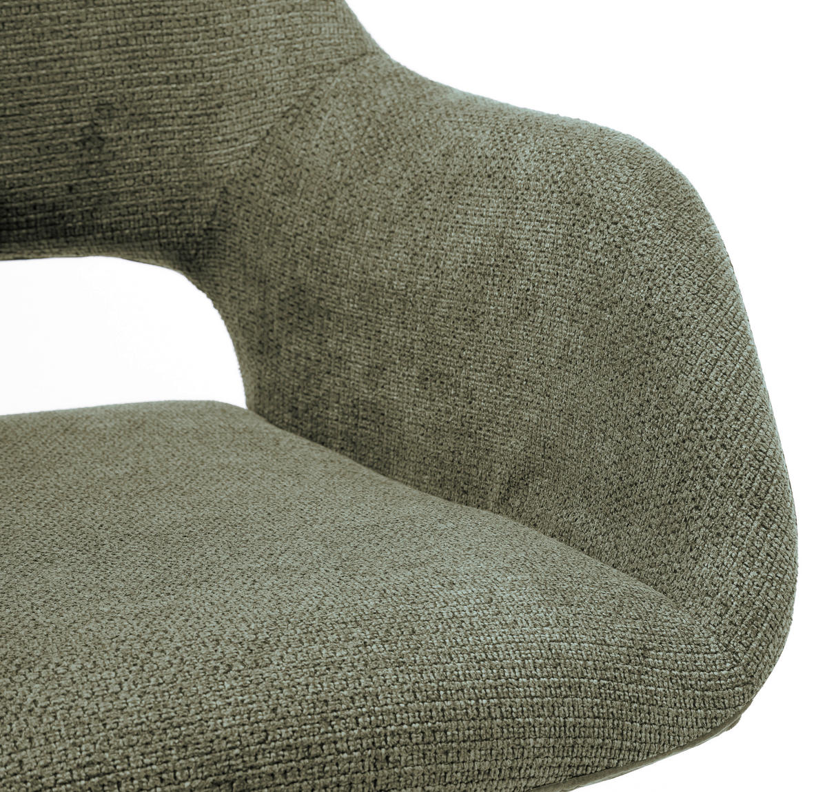 ARMLEHNSTUHL  in Flachgewebe, Mikrofaser  - Schwarz/Olivgrün, Design, Holz/Textil (56/86/64cm) - Lomoco