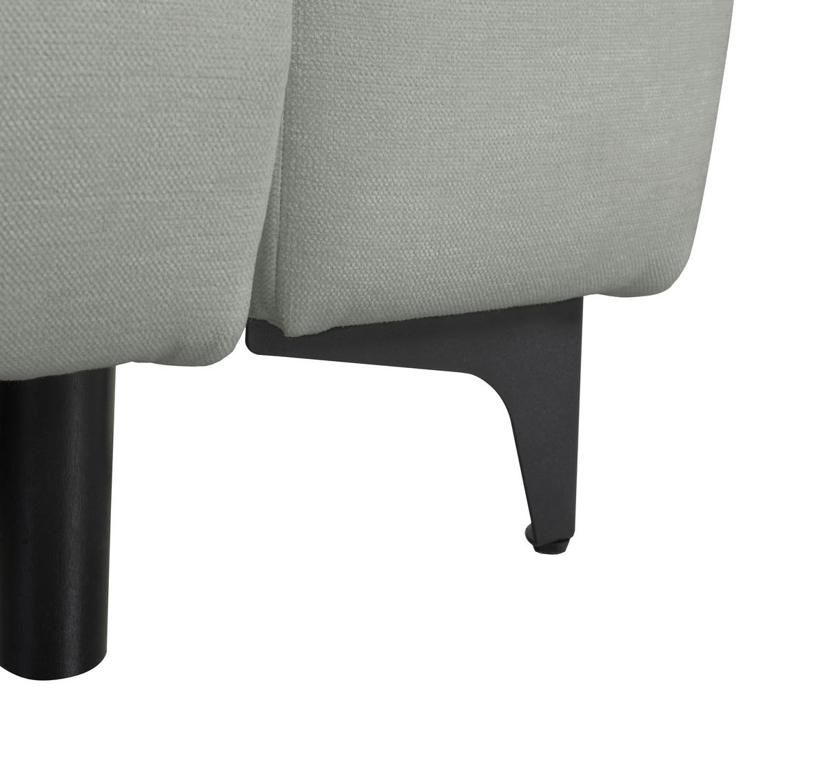ECKSOFA Moli Dunkelgrau  - Dunkelgrau/Schwarz, Design, Textil/Metall (236/148cm) - MID.YOU