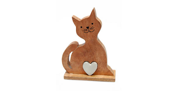 DEKOKATZE - Naturfarben, Basics, Holz (21,5/15/6cm) - Ambia Home