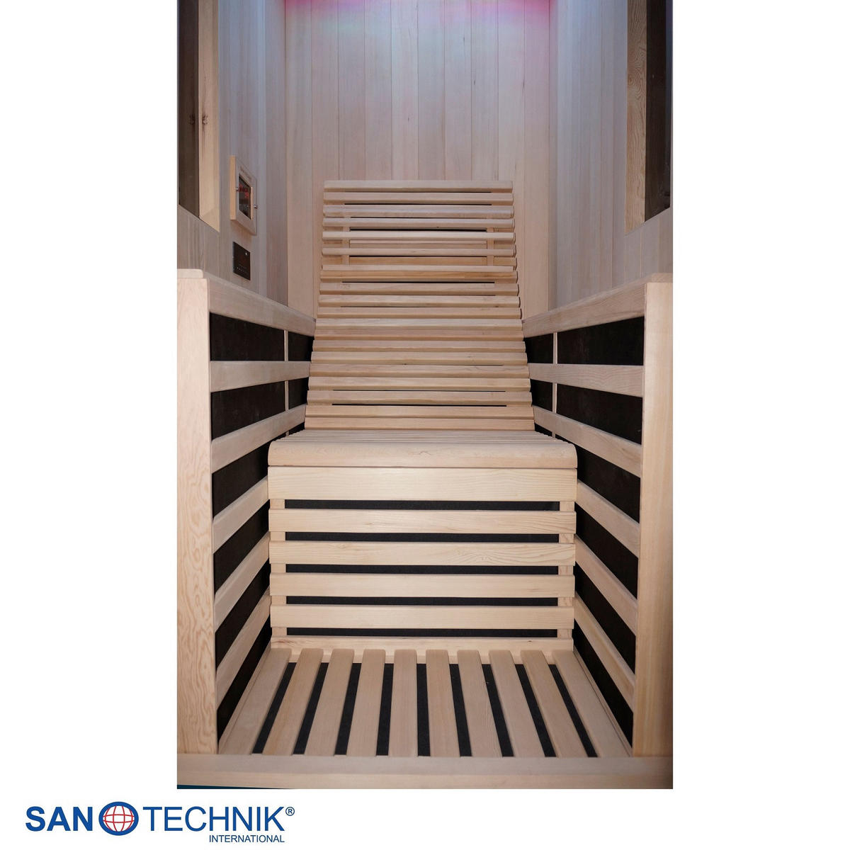 INFRAROTKABINE CARBON 1 für 1 Personen CARBON 1  - Naturfarben, Basics, Holz (100/195/130cm) - Sanotechnik