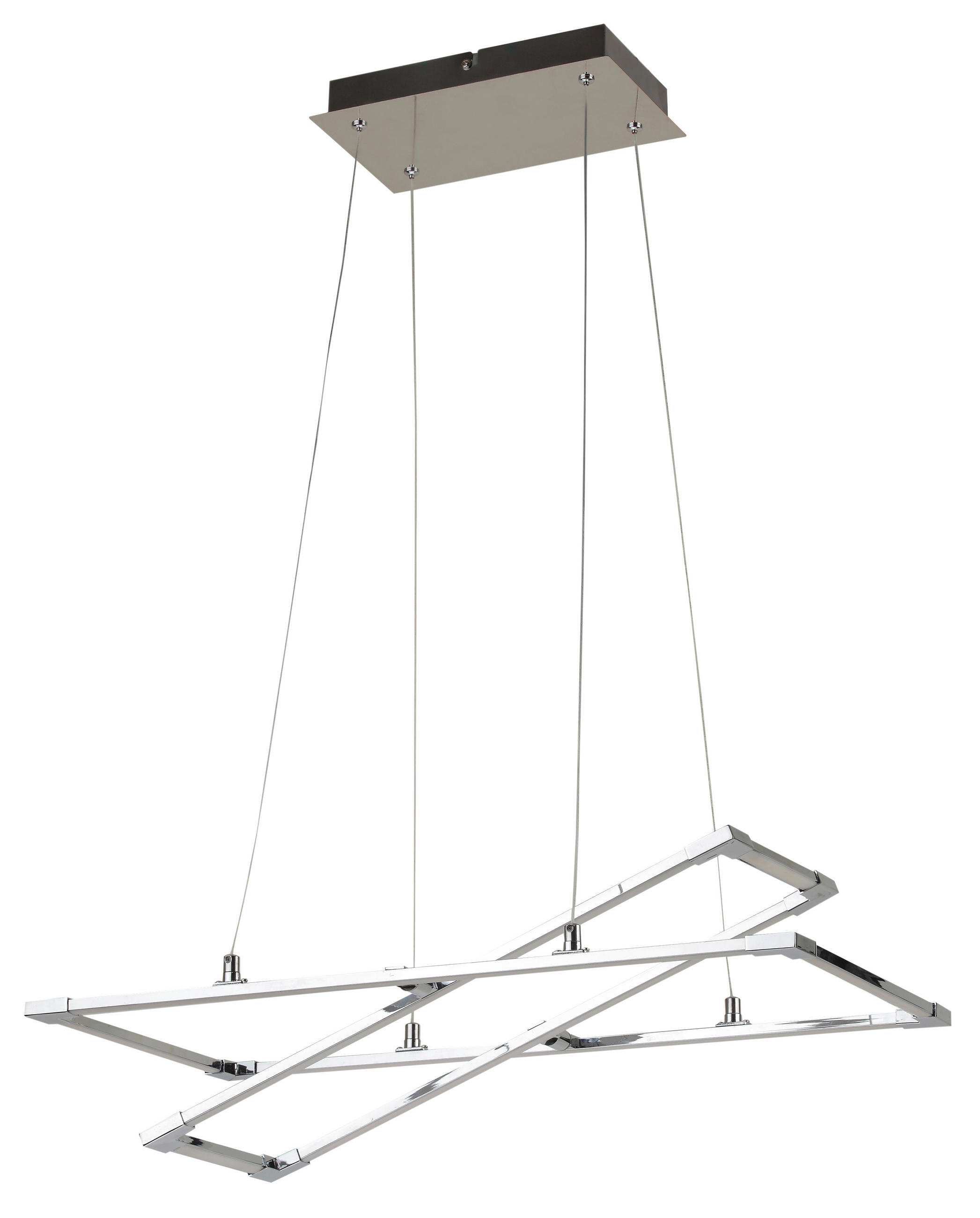 LED-PENDELLEUCHTE 60/30/120 cm  - Silberfarben, Design, Metall (60/30/120cm)