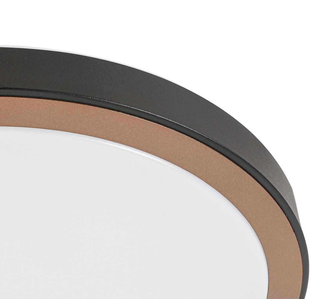 LED PLAFONJERA - bela/crna, Osnovno, metal/plastika (39/8cm) - Novel