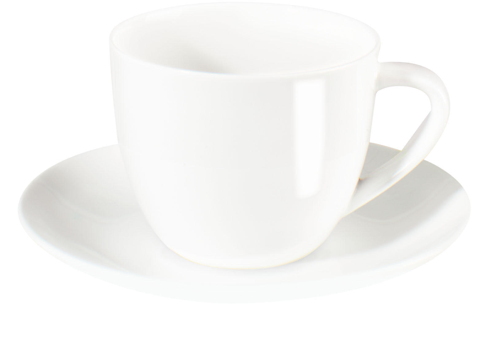 CAPPUCCINOTASSE MIT UNTERTASS A TABLE  - Weiss, Basics, Keramik (0.25l) - ASA
