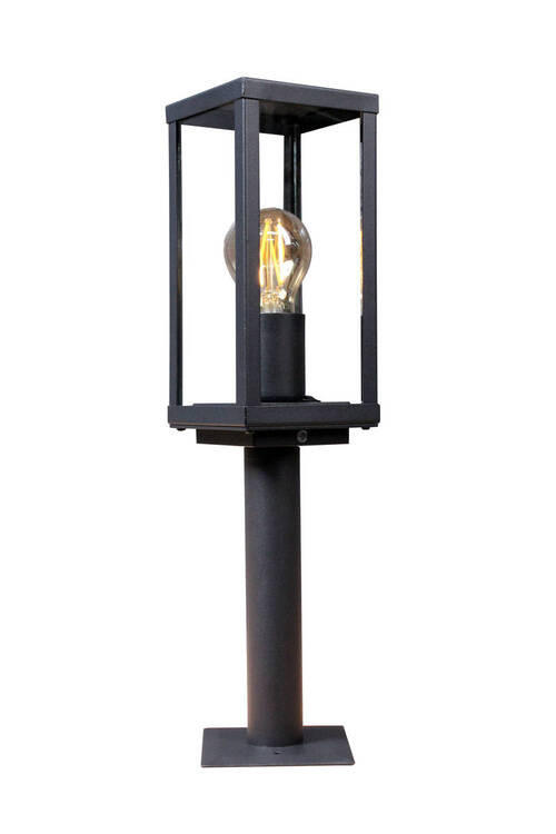AUßENLEUCHTE Karo   - Klar/Schwarz, Basics, Glas/Metall (50/11/11cm)