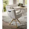ARMLEHNSTUHL  Sitzfläche 360° drehbar Flachgewebe  Beige  - Eichefarben/Beige, Design, Holz/Textil (62/90/68cm) - Valnatura