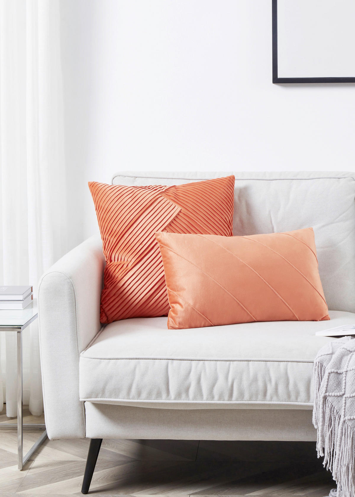 ZIERKISSEN  30/50 cm   - Rot/Orange, Design, Textil (30/50cm) - Eglo