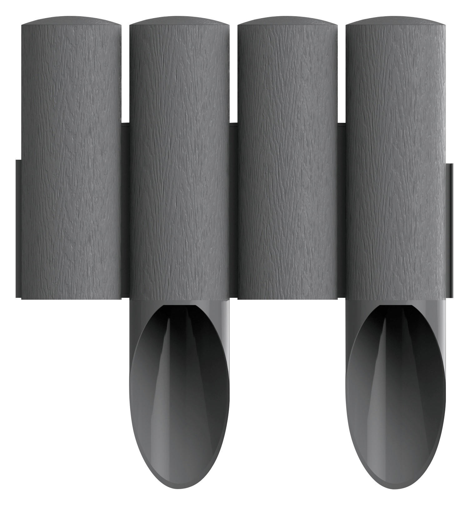 GARTENPALISADE - Grau, Basics, Kunststoff (230cm)