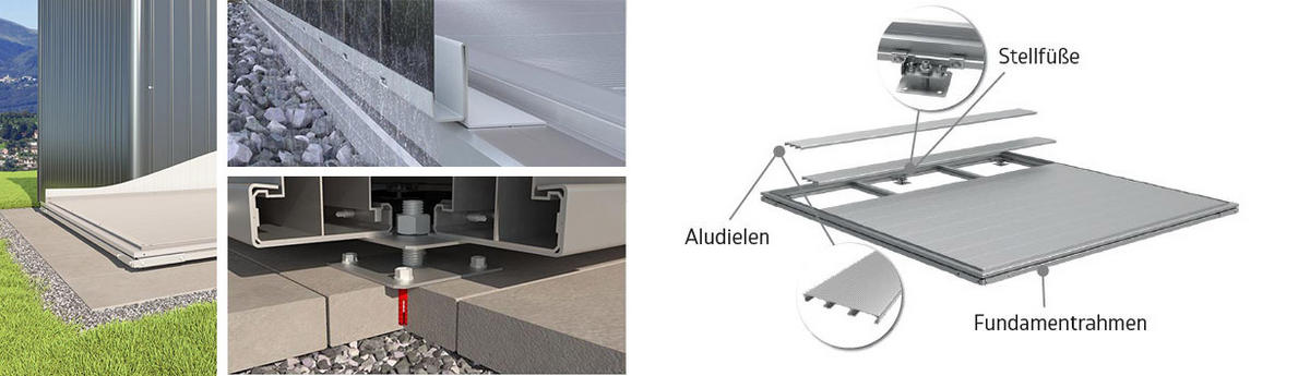 FUNDAMENT  - Silberfarben, Design, Metall (222/18/166cm) - Biohort