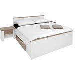 BETTANLAGE 180/200 cm  in Weiß, Trüffeleichefarben   - Trüffeleichefarben/Weiß, LIFESTYLE, Holzwerkstoff (180/200cm) - Carryhome