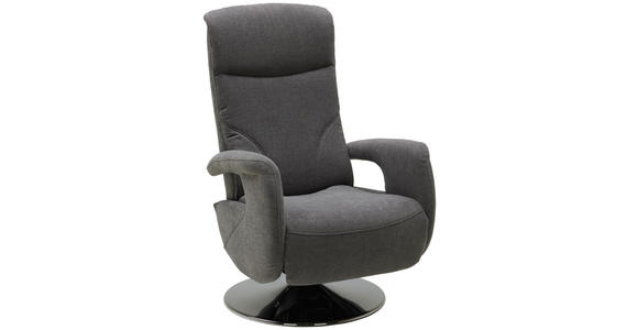 RELAXSESSEL in Textil Grau - Chromfarben/Grau, Design, Textil/Metall (71/110/83cm) - Dieter Knoll