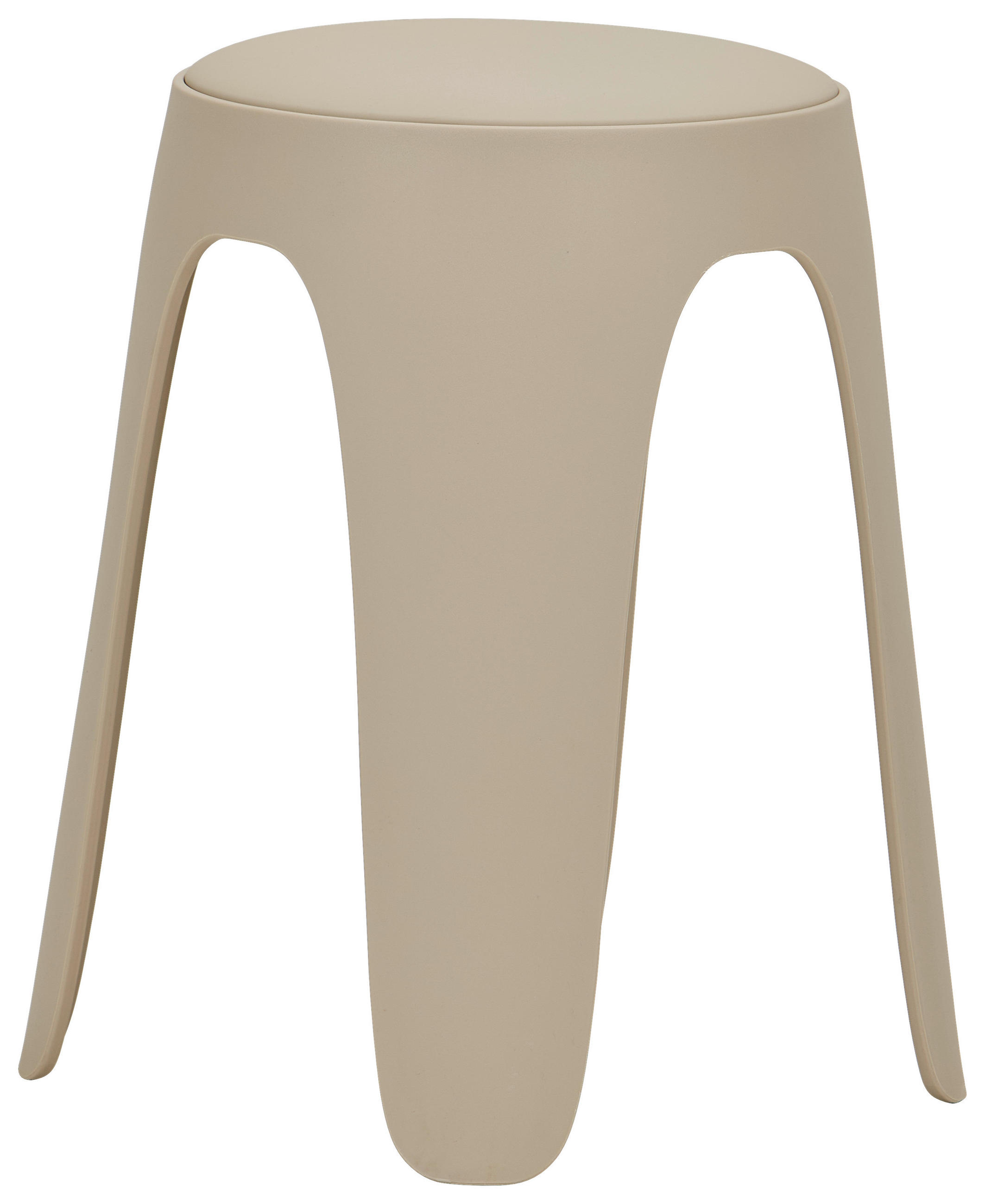 STAPELHOCKER Lederlook Beige  - Beige, Basics, Kunststoff/Textil (30/47/30cm) - Carryhome