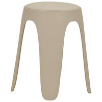 STAPELHOCKER Lederlook Beige  - Beige, Basics, Kunststoff/Textil (30/47/30cm) - Carryhome