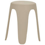 STAPELHOCKER Lederlook Beige  - Beige, Basics, Kunststoff/Textil (30/47/30cm) - Carryhome