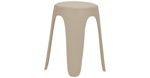 STAPELHOCKER Lederlook Beige  - Beige, Basics, Kunststoff/Textil (30/47/30cm) - Carryhome