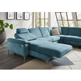 WOHNLANDSCHAFT in Chenille Blau  - Blau/Alufarben, Design, Textil/Metall (170/333/265cm) - Dieter Knoll