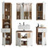 BADEZIMMER - Eichefarben/Weiß, Design, Glas/Holzwerkstoff (146/190/40cm) - Xora BADEZIMMER - Eichefarben/Weiß, Design, Glas/Holzwerkstoff (146/190/40cm) - Xora
