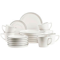 KAFFEESERVICE Sita 18-teilig  - Schwarz/Weiß, Trend, Keramik - Mäser