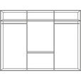 KLEIDERSCHRANK 270/208/58 cm 8-türig  - Alufarben/Weiß, KONVENTIONELL, Glas/Holzwerkstoff (270/208/58cm) - Carryhome