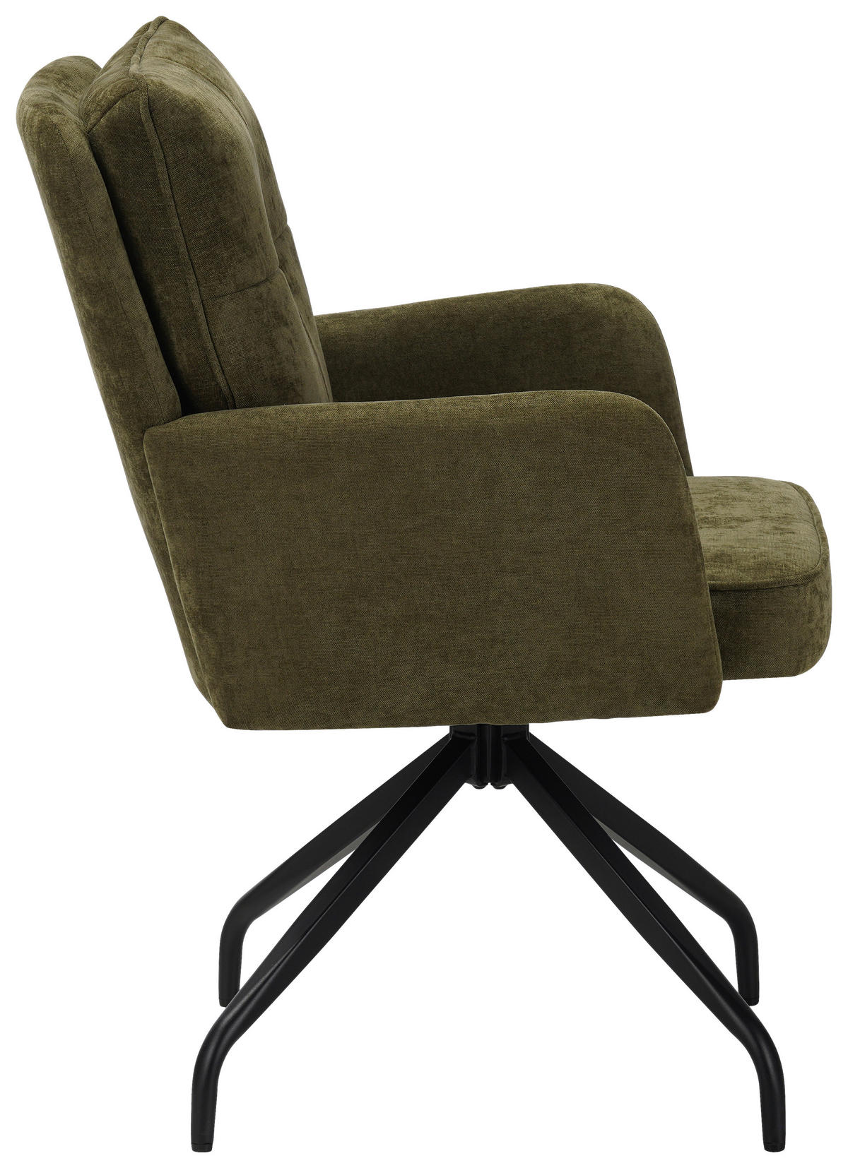 ARMLEHNSTUHL  Sitzfläche 180° drehbar Mikrofaser  - Schwarz/Grün, Design, Textil/Metall (60/90/68cm) - Carryhome