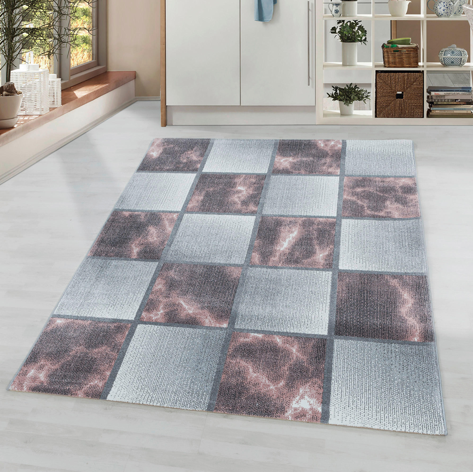 TKANI TEPIH 140/200 cm   ružičasta  Ottawa 4201 rosa  - ružičasta, Design, tekstil (140/200cm)