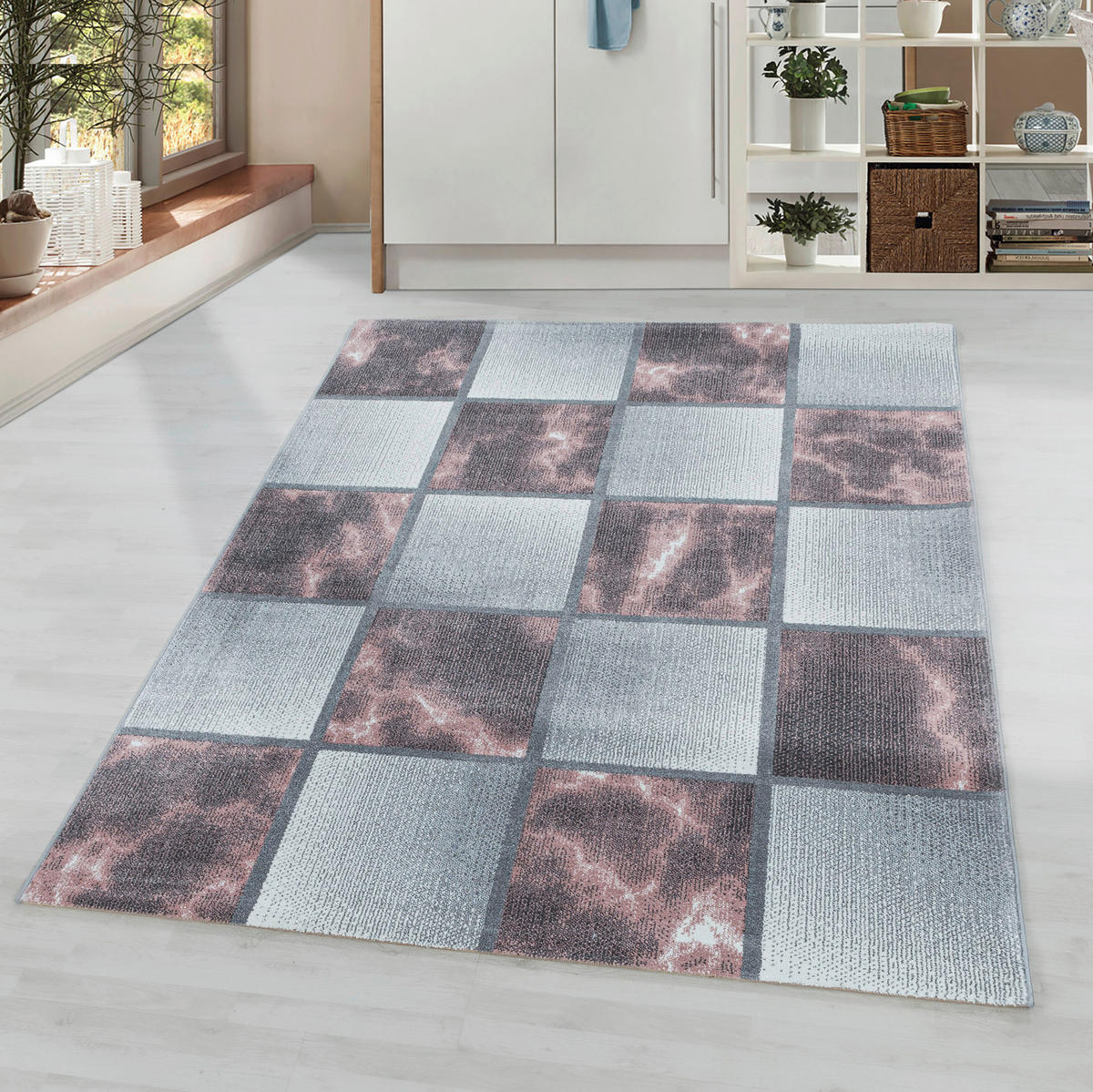 TKANI TEPIH 140/200 cm   ružičasta  Ottawa 4201 rosa  - ružičasta, Design, tekstil (140/200cm)