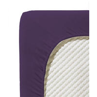 SPANNBETTTUCH Jenny C Single-Jersey  - Aubergine, Basics, Textil (120/200cm) - Fleuresse
