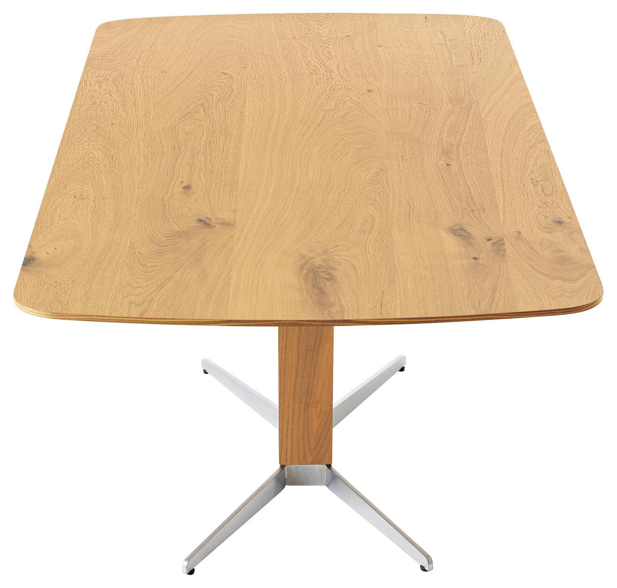 ESSTISCH in Holz 200/100/76 cm  - Eichefarben/Nickelfarben, Design, Holz/Metall (200/100/76cm) - Koinor
