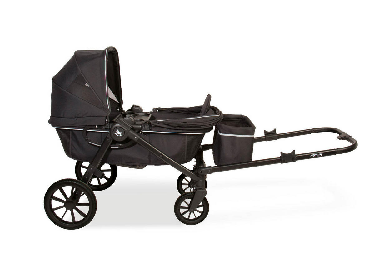 BOLLERWAGEN Cubi Schwarz 120/65/105 cm  - Schwarz, Basics, Kunststoff/Textil (120/65/105cm) - Pinolino