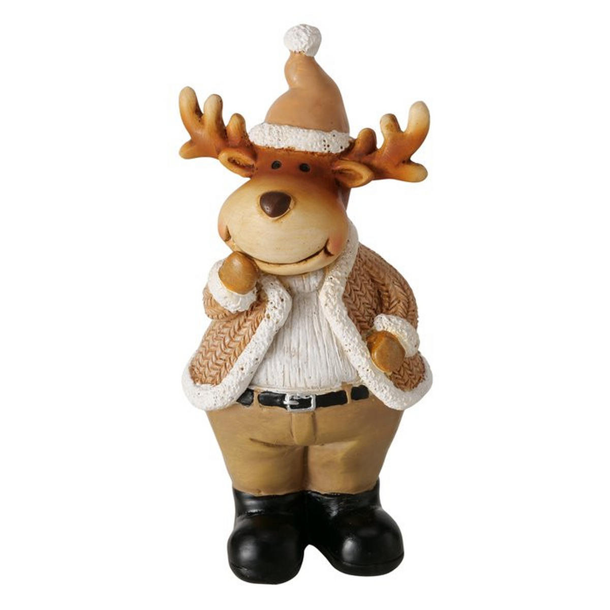 DEKOHIRSCH - Schwarz/Braun, LIFESTYLE, Kunststoff/Textil (7/5/12,5cm)