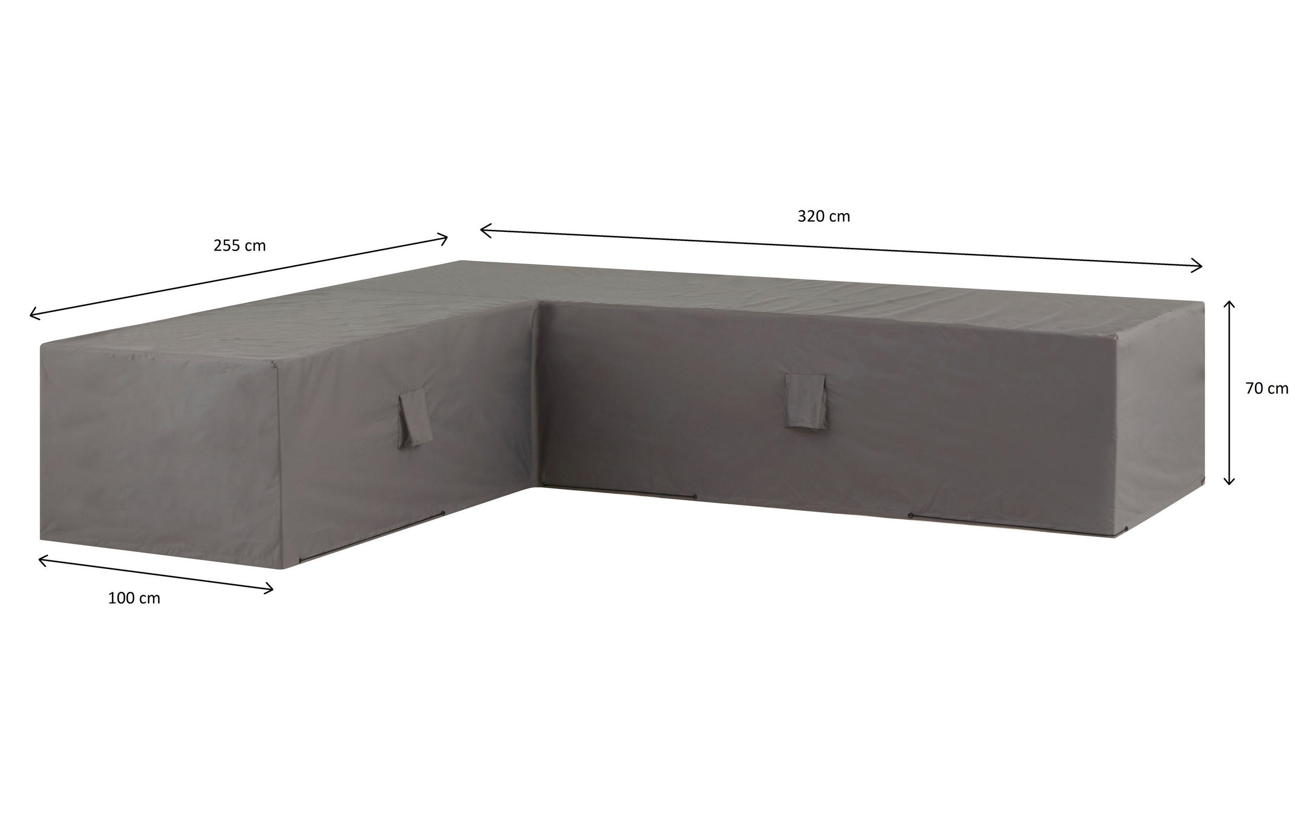 SCHUTZHÜLLE  - Grau, Basics, Kunststoff (320/255/70cm)