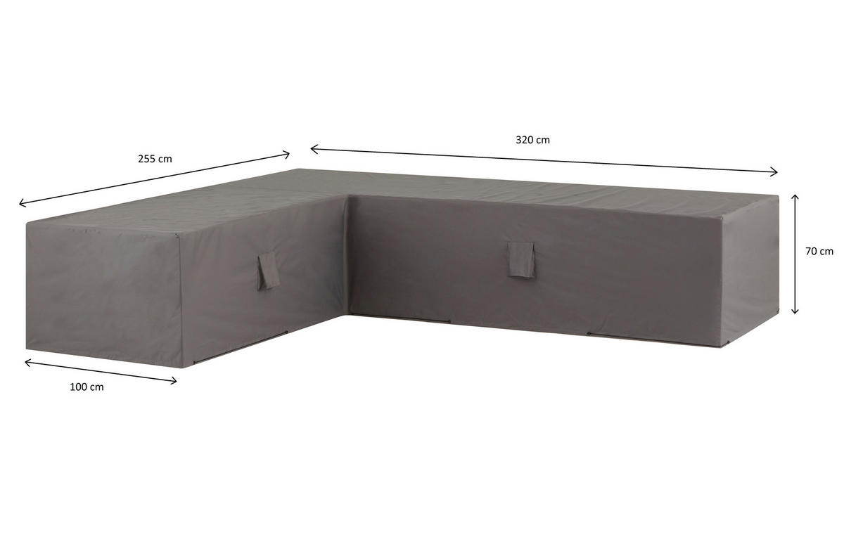 SCHUTZHÜLLE  - Grau, Basics, Kunststoff (320/255/70cm)