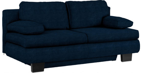 SCHLAFSOFA Macy Flachgewebe Dunkelblau Rückenkissen, Armlehnenkissen  - Wengefarben/Dunkelblau, KONVENTIONELL, Holz/Textil (203/94/100cm) - Novel