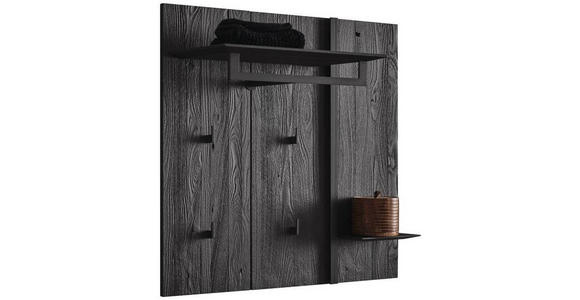 GARDEROBENPANEEL in 90/86/35 cm - Anthrazit, Design, Holz/Metall (90/86/35cm) - Johann Jakob