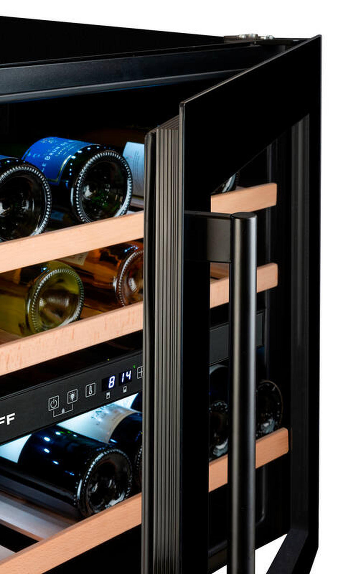 WEINKÜHLSCHRANK CBI40DB1  - Schwarz, Basics, Glas/Holz (59,0/59,5/56,3cm)