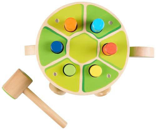 MOTORIČKA IGRAČKA Schildkröte - narančasta/svijetlo zelena, Basics, drvni materijal/drvo (25,6/10,9cm) - My Baby Lou