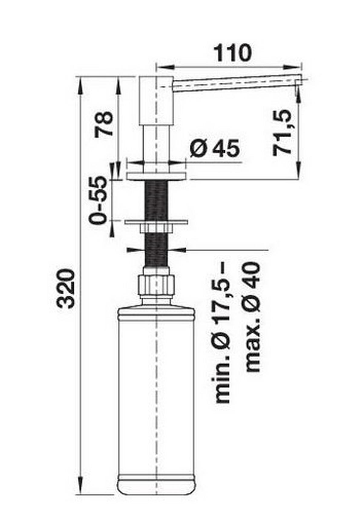 SPÜLMITTELSPENDER  - Edelstahlfarben, Basics, Metall (4,5/8/12,7cm) - Blanco