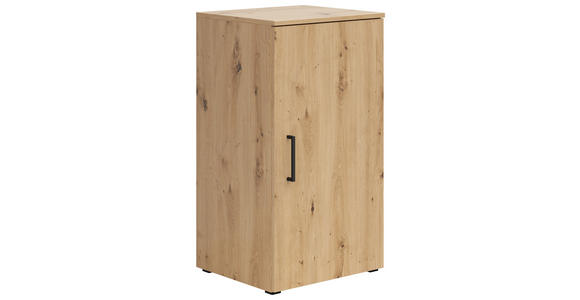 KOMMODE 45/83/40 cm in Eiche Artisan - Anthrazit/Schwarz, MODERN, Holzwerkstoff/Kunststoff (45/83/40cm) - Carryhome