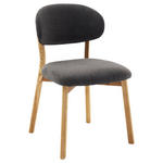 STUHL in Holz, Textil Anthrazit, Wildeiche  - Wildeiche/Anthrazit, KONVENTIONELL, Holz/Textil (50/82/57cm) - Venda