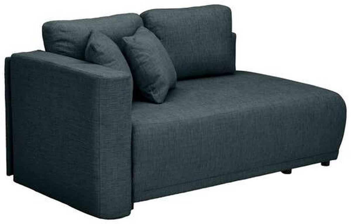 CHAISELONGUE Chenille Dunkelblau  - Schwarz/Dunkelblau, KONVENTIONELL, Kunststoff/Textil (93/73/171cm) - Carryhome
