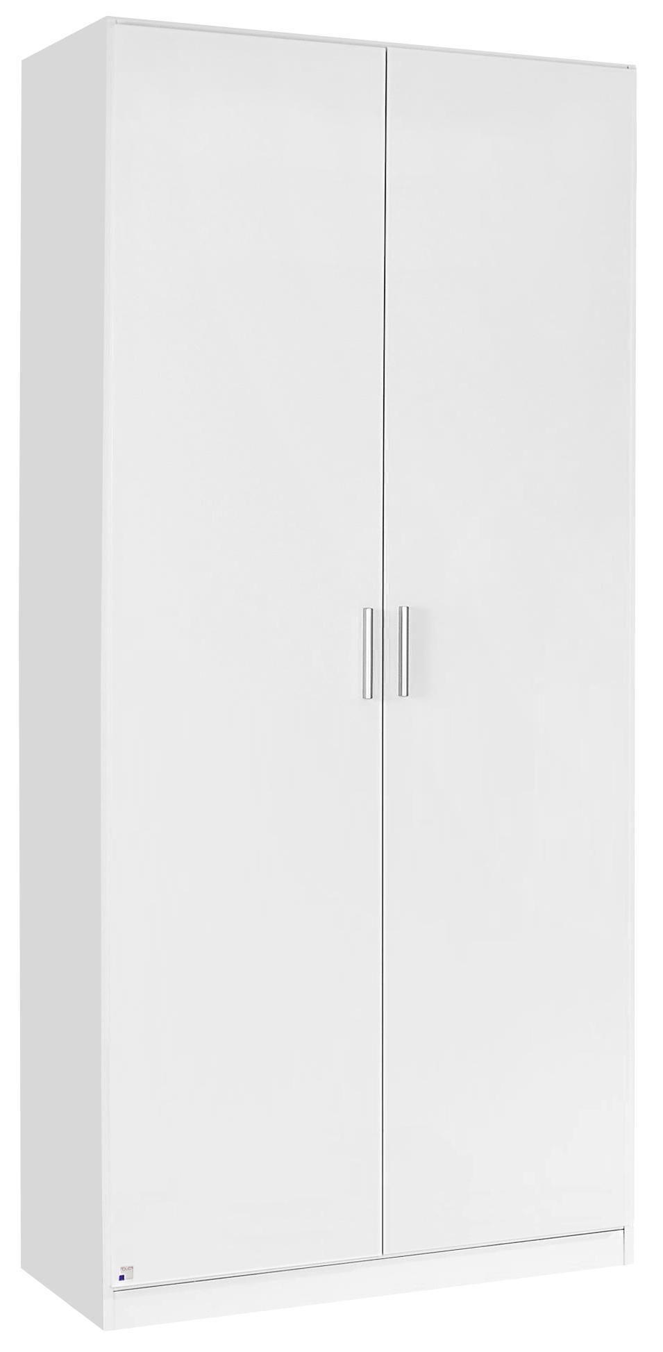 DREHTÜRENSCHRANK in Weiss, Weiss Hochglanz  - Weiss Hochglanz/Weiss, Design, Holzwerkstoff/Kunststoff (91/210/54cm) - Carryhome