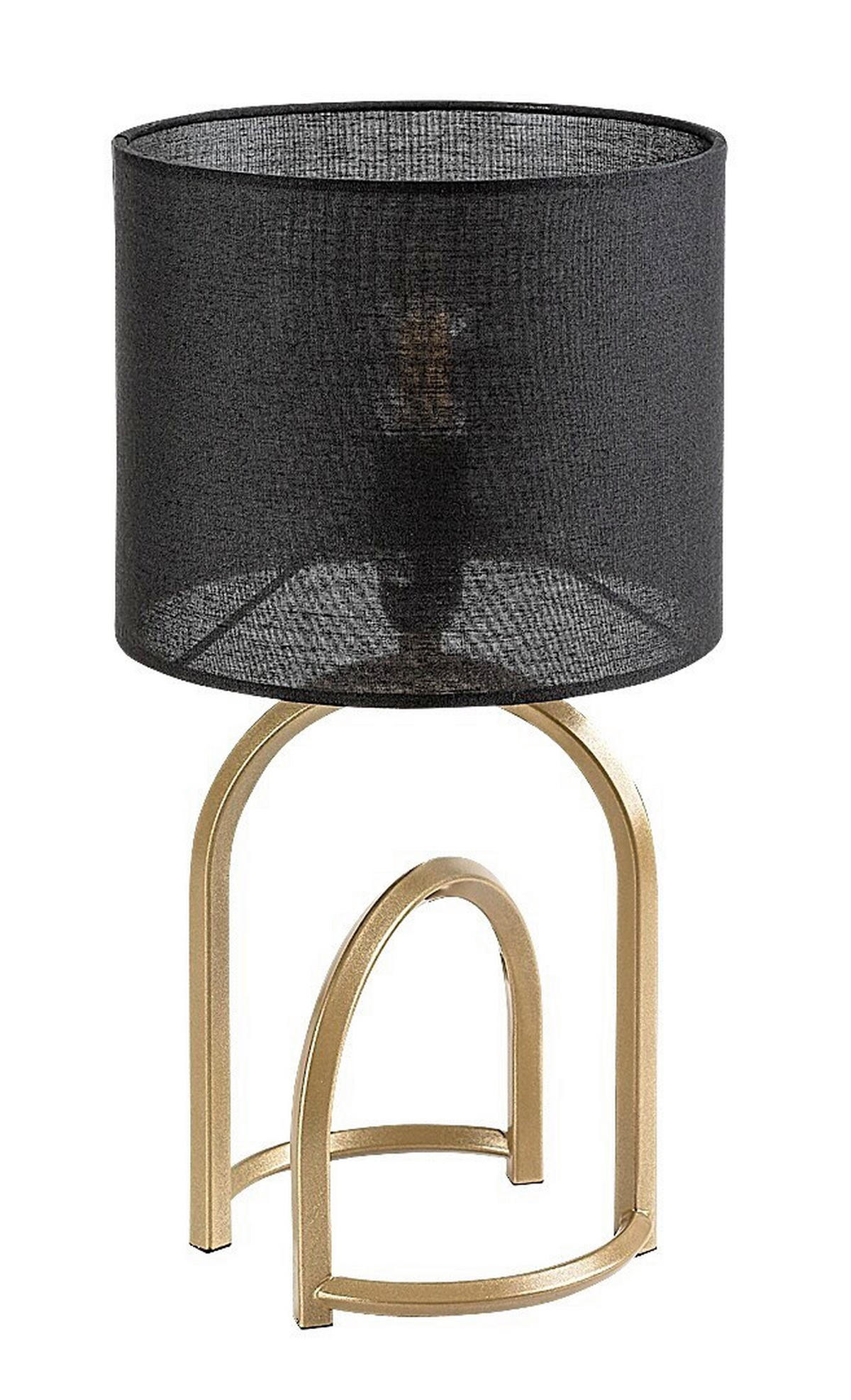 STONA LAMPA GISAYA  - zlatna/crna, Dizajnerski, metal/tekstil (18/35cm)