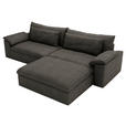ECKSOFA  in Webstoff Anthrazit  306/198 cm  - Anthrazit/Schwarz, MODERN, Kunststoff/Textil (306/198cm) - Carryhome