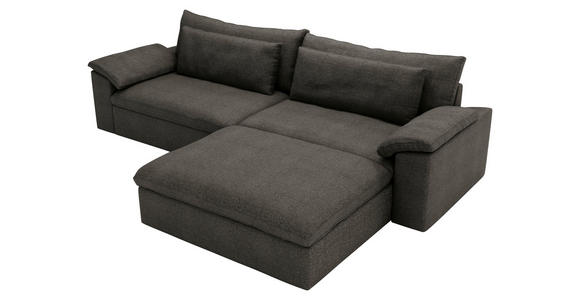 ECKSOFA  in Webstoff Anthrazit  306/198 cm  - Anthrazit/Schwarz, MODERN, Kunststoff/Textil (306/198cm) - Carryhome